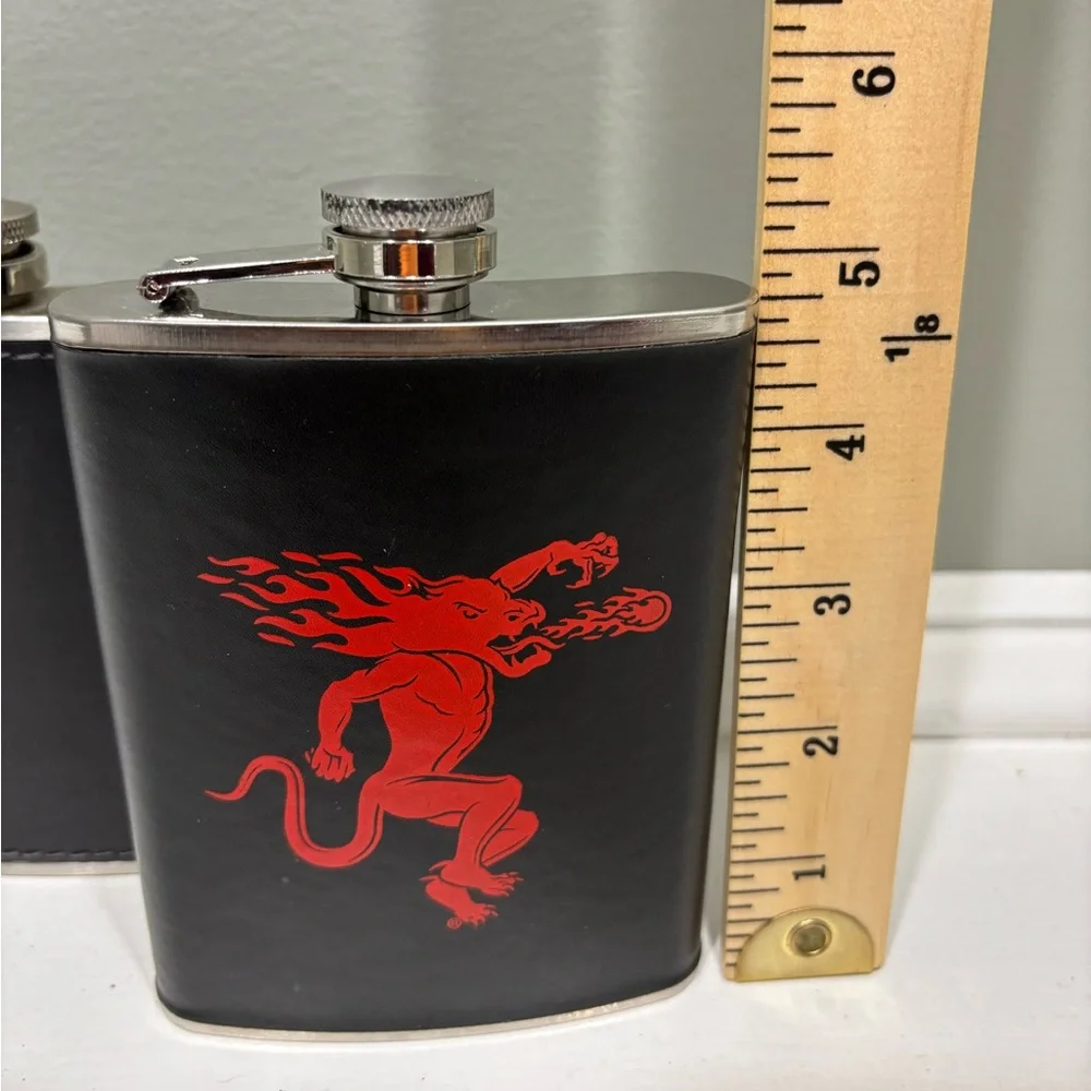 Black Flask & Red Devil Fireball Flask Set